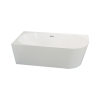Zumi Bathtub Free Standing Corner Bath Tub Left Gloss White 1500mm BT6845-1500L