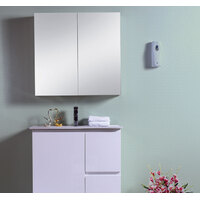 Best BM Bathroom Vanity Mirror Cabinet 750mm Medicine Cupboard Wall Hung Two Doors with Mirrors BMC-750
