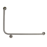 Metlam Grab Rail Flush Mount Side Wall RH 950mm x 600mm Bathroom Special Need Safety Ambulant MLR104X_SS