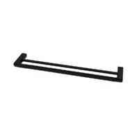 Sandalwood Double Towel Rail 600Mm Matt Black Brasshards 13SA208M