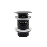 40Mm Dome Pop Up Overflow Waste Matt Black Mixx Tapware & Accessories Brasshards 9WA036M