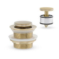 Bath Pop Up Waste 40Mm With Pullout Centre Brushed Gold Mixx Tapware & Accessories Brasshards 9WA051A