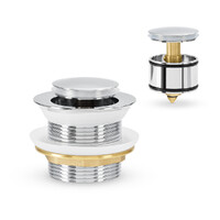 Bath Pop Up Waste 40Mm With Pullout Centre Chrome Mixx Tapware & Accessories Brasshards 9WA051C