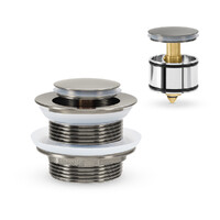 Bath Pop Up Waste 40Mm With Pullout Centre Gun Metal Mixx Tapware & Accessories Brasshards 9WA051G