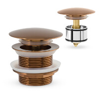 Bath Dome Pop Up Waste 40Mm With Pullout Centre Brushed Bronze Mixx Tapware & Accessories Brasshards 9WA052Z