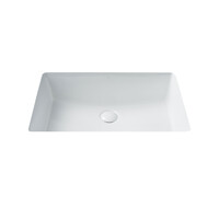 Seima Ceramic Under Counter Basin Rectangular White Silk Matte No Tap Hole PLATI 204 192641