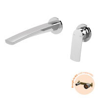 Mekko SwitchMix Wall Basin Bath Mixer Set Round Plates Fit-Off Kit Phoenix Tapware 115-2814-00-1