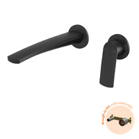 Mekko SwitchMix Wall Basin Bath Mixer Set Round Plates Fit-Off Kit Phoenix Tapware 115-2814-10-1