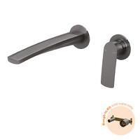 Mekko SwitchMix Wall Basin Bath Mixer Set Round Plates Fit-Off Kit Phoenix Tapware 115-2814-31-1