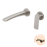 Mekko SwitchMix Wall Basin Bath Mixer Set Round Plates Fit-Off Kit Phoenix Tapware 115-2814-40-1