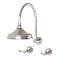 Nostalgia Lever Shower Set Brushed Nickel Phoenix Tapware NS121L-40
