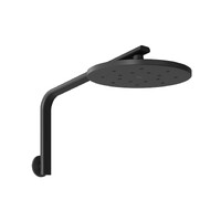 Oxley High-Rise Shower Arm & Rose - 4 Star Matte Black Phoenix Tapware 610-5304-10
