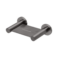 Radii Soap Dish Round Plate Brushed Carbon Phoenix Tapware RA895-31