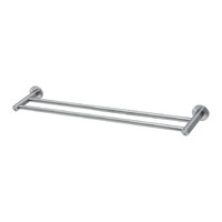 Radii SS 316 Double Towel Rail Round Plate 600mm Phoenix Tapware RA813-51