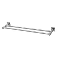Radii SS 316 Double Towel Rail Square Plate 600mm Phoenix Tapware RS813-51