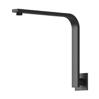 Vivid Slimline High-Rise Shower Arm Square Plate Matte Black Phoenix Tapware VS6001-10