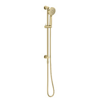 Vivid Slimline Water Through Rail Shower Brushed Gold Phoenix Tapware VS687-12