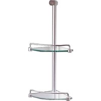 Marbletrend Shower Shelf 2 Tier Metal Corner Glass Flinders Tidy TIMEDEAC