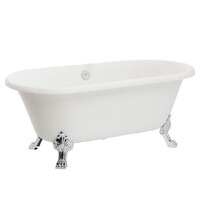 Colonial Clawfoot Freestanding Acrylic Bath Tub Chrome Feet 1522 X 775mm Freestanding Acrylic Bath Tub Bathroom Bathtub White JBTC2152.C