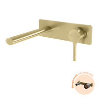 Vivid Slimline Oval SwitchMix Wall Basin Bath Mixer Set 175mm Fit-Off Kit Phoenix Tapware VV2812-12