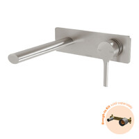 Vivid Slimline Oval SwitchMix Wall Basin Bath Mixer Set 175mm Fit-Off Kit Phoenix Tapware VV2812-40-1