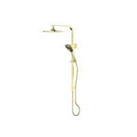 Corban Twin Rail Shower PVD Brushed Brass Greens Tapware 193003BB
