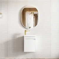 Otti Mini Ensuite Vanity 400mm Fluted with Basin Wall Hung Bathroom Cabinet Matte White SP400MW