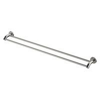 Fineza Axle 900mm Double Towel Rail Round Plate Brushed Nickel 83108BN