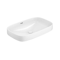 Seima Obello 600 Inset & Above Counter Rounded Rectangle Ceramic Gloss White 193321