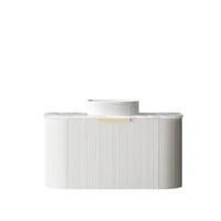 Otti Marlo Fluted 750mm Wall Hung Vanity with slimline Ceramic Top Bathroom Cabinet Matte Black MA750BCT