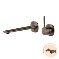 Phoenix Tapware Vask SwitchMix Wall Basin Bath Mixer Set 200mm Pin Up Fit-Off Kit Brushed Bronze 139-2814-24-1