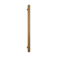 Flat Bar Vertical Heated Towel Holder 930mm x 50mm Antique Brass Radiant AB-FVTR-930
