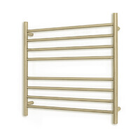 Radiant Heated Towel Ladder 750mm x 750mm 8 Bar Clothes Towel Rail Light Gold LG-RTR06