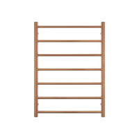 Radiant Heated Towel Ladder 7 Bar Electronic Clothes Towel Warmer 600 x 800mm Brushed Copper BC-RTR01