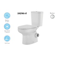 Zenmo SKEWA Toilet Suite Right Skew Trap Close Coupled Toilet Suite SKEWA-R