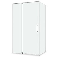 Oceano 900 x 900 Profile Shower Screen Chrome Door & Return Panel PRS90FC & PRS90RC