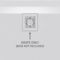 Oceano Square Floor Waste Grate Cover Shower Drain Outlet Polished Stainless Steel PRSG