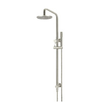 Meir Round Combination Shower Rail Single Function Hand Shower 200mm Rose Brushed Nickel MZ0704-R-PVDBN