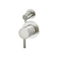 Meir Round Shower Wall Mixer Diverter Bathroom Tap Brushed Nickel MW07TS-PVDBN