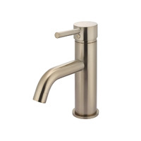 Meir Curved Bathroom Basin Mixer Tap Round Champagne MB03-CH