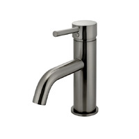 Meir Curved Bathroom Basin Mixer Tap Round Shadow MB03-PVDGM