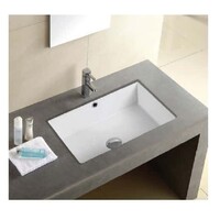 ECT Global Under Counter Basin Ceramic Bathroom Vanity Gloss White QUBI-II WB 5038A