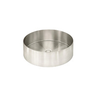 Meir Round Stainless Steel Bathroom Basin 380 x 110 - PVD Brushed Nickel MBRP-380110-PVDBN