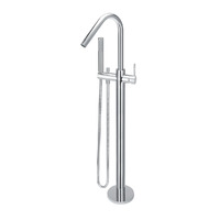 Meir Round Freestanding Bath Tub Filler Spout and Hand Shower Chrome MB09-C
