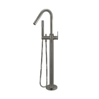 Meir Round Paddle Freestanding Bath Tub Filler Spout and Hand Shower Shadow MB09PD-PVDGM