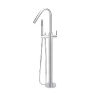 Meir Round Paddle Freestanding Bath Tub Filler Spout and Hand Shower Chrome MB09PD-C