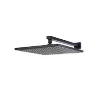 Meir Ceiling Shower 300mm Rose, 400mm Arm Square Shower Head and Arm Matte Black MA0103