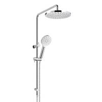 Bakara Round Bathroom Rail Shower ABS Full Combo Overhead & Hand Shower Collis Real Showers D02011-H12013