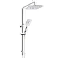 Collis Real Showers Bathroom Rail Shower ABS Full Combo Overhead & Hand Shower Chrome D04011-H11013