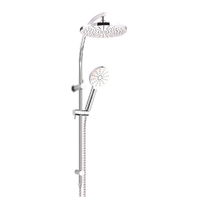 Bakara Round Curved Bathroom Rail Shower ABS Full Combo Chrome Collis Real Showers D02011-H12013-CFC